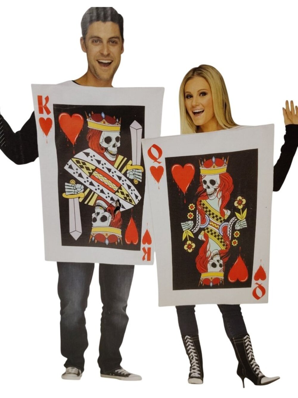 Celebrate Adult XS to XL King and Queen Of Hearts Couple Halloween Costume Set
